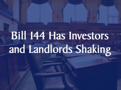 Ontario Bill 144 investors landlords rent control